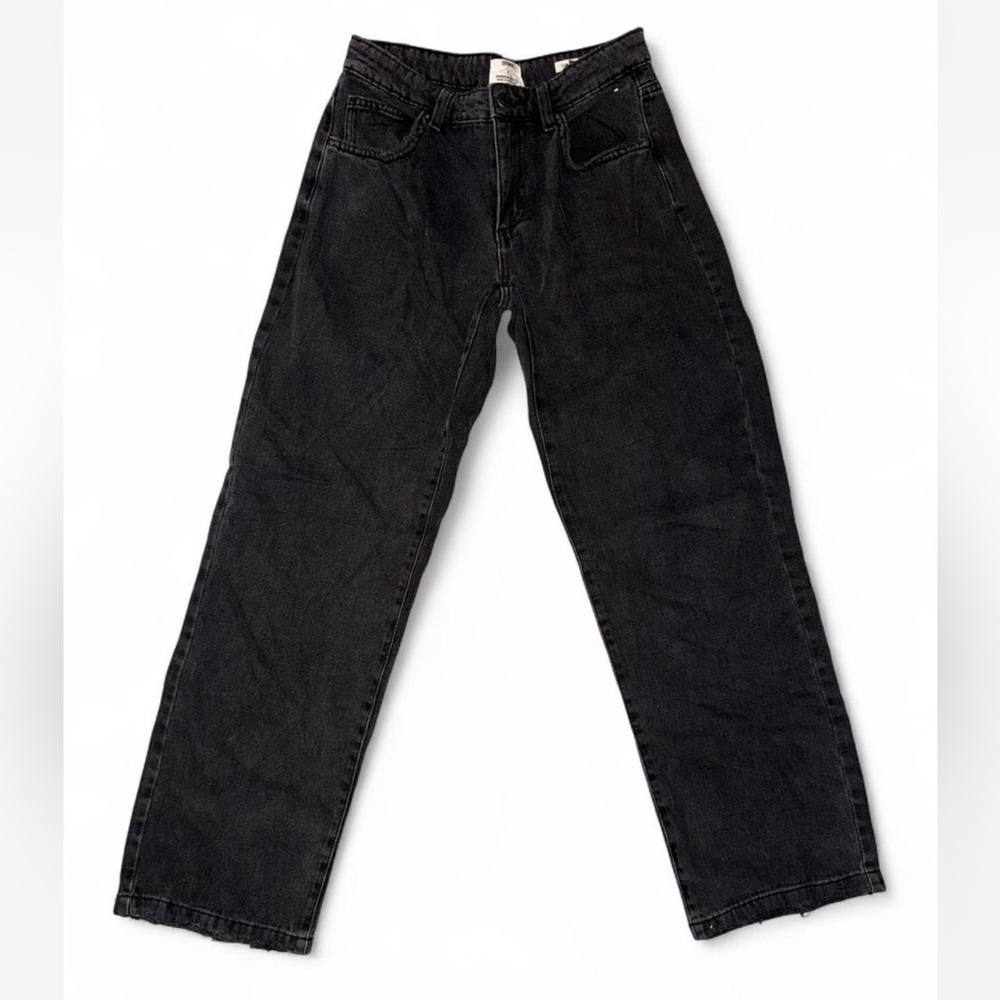 Cotton On Charcoal/Black Low Rise Straight Jeans